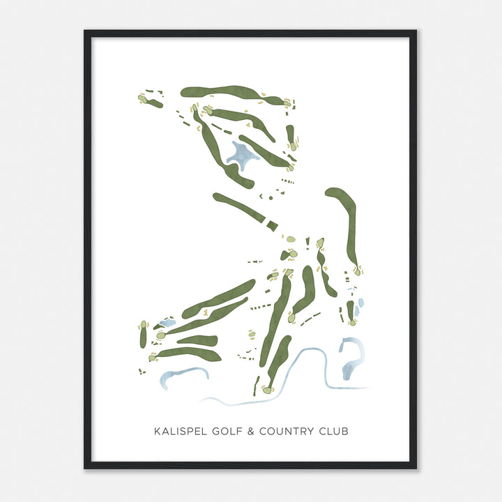 Print of Kalispel Golf & Country Club Modern Map