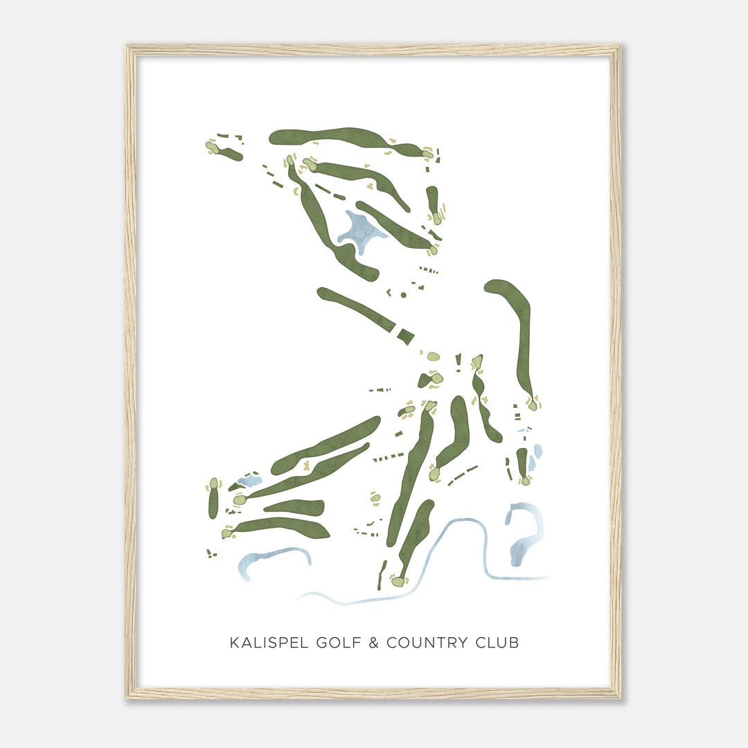 Print of Kalispel Golf & Country Club Modern Map