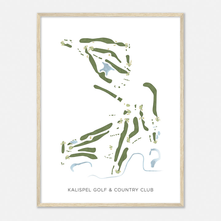 Print of Kalispel Golf & Country Club Modern Map