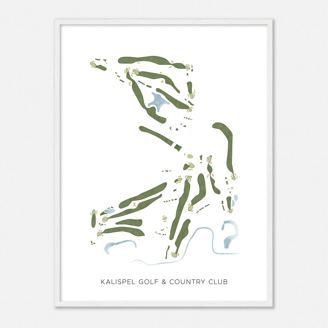 Print of Kalispel Golf & Country Club Modern Map