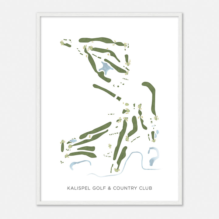 Print of Kalispel Golf & Country Club Modern Map