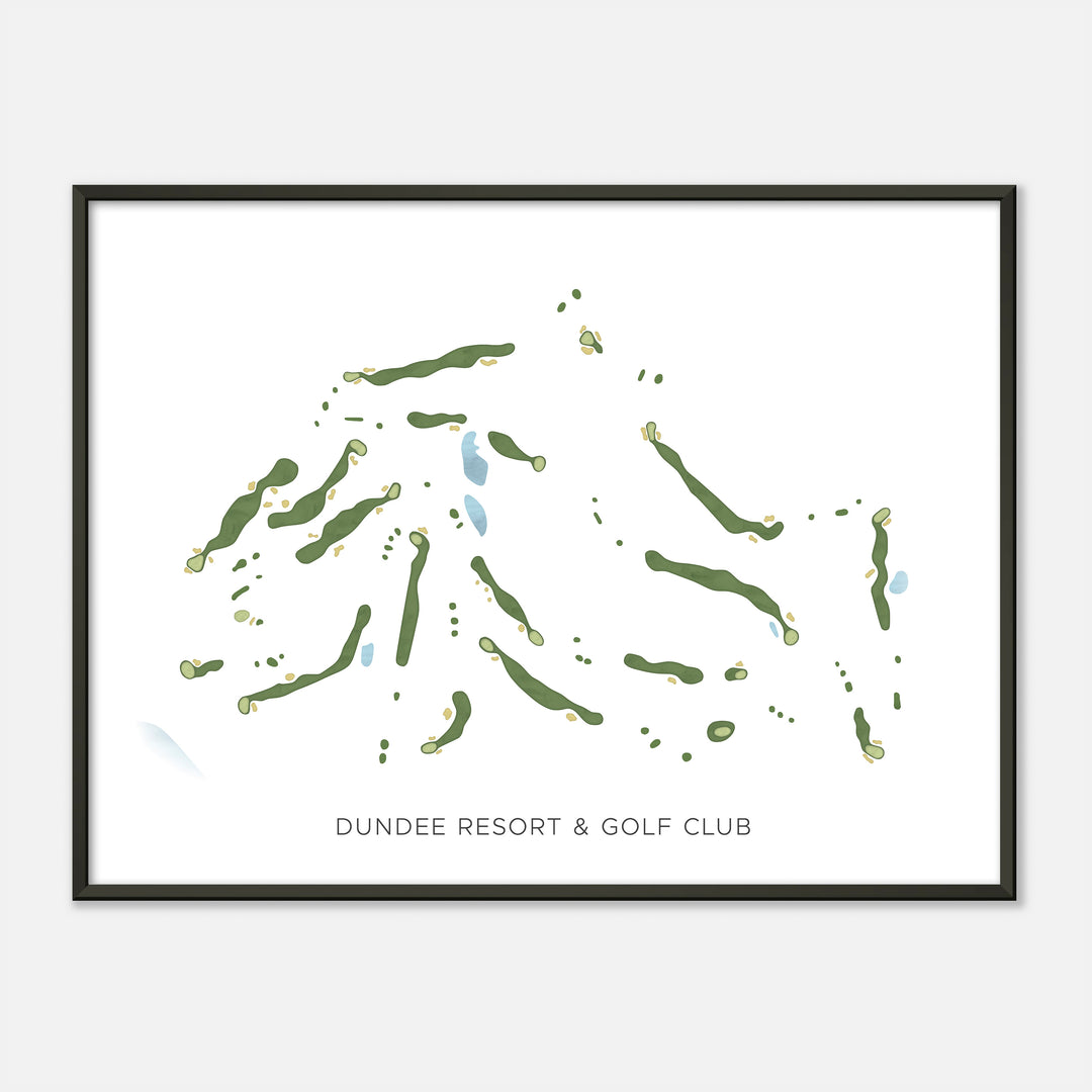 Print of Dundee Resort & Golf Club Modern Map