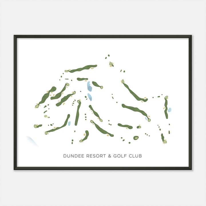 Print of Dundee Resort & Golf Club Modern Map