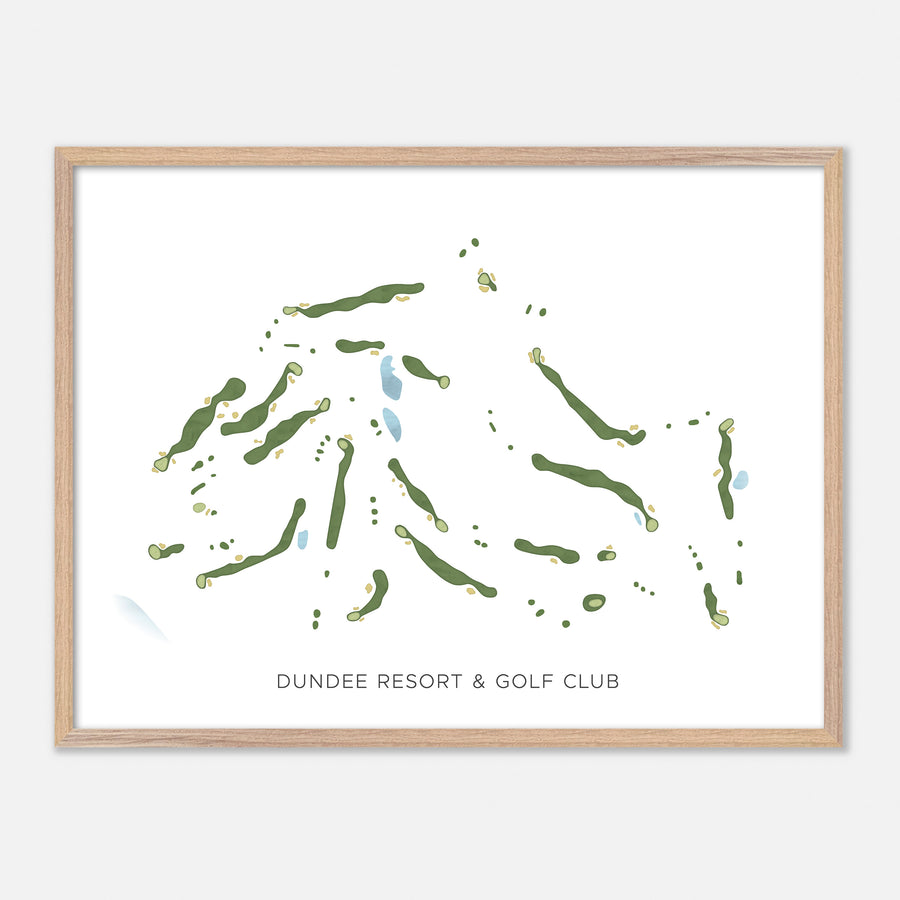 Print of Dundee Resort & Golf Club Modern Map