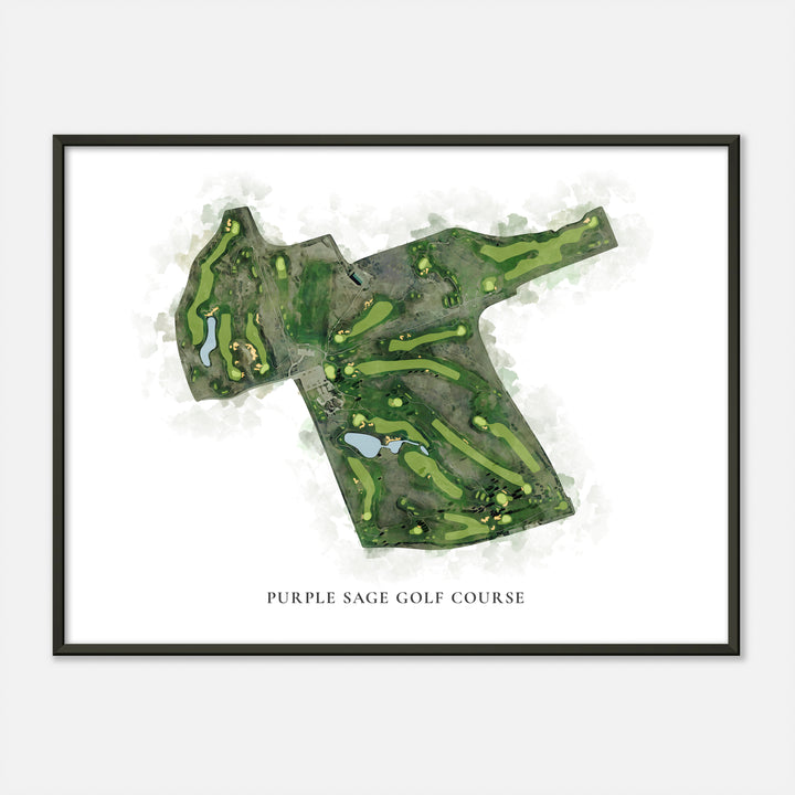 Print of Purple Sage Golf Course Classic Map