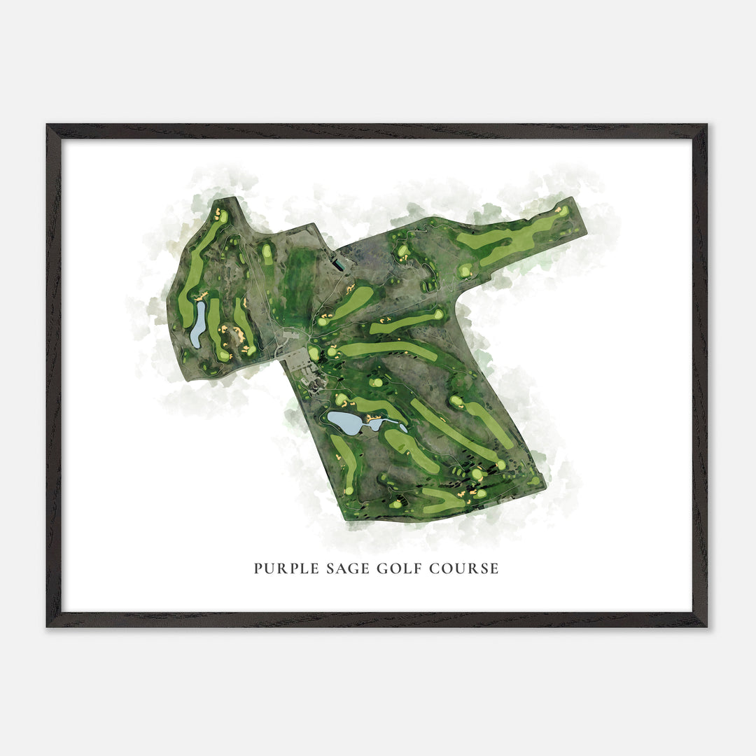 Print of Purple Sage Golf Course Classic Map