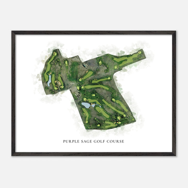 Print of Purple Sage Golf Course Classic Map