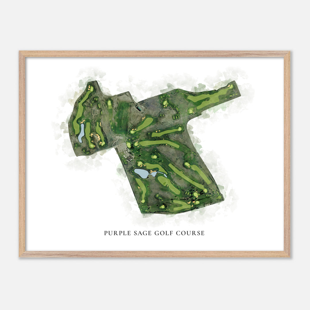 Print of Purple Sage Golf Course Classic Map