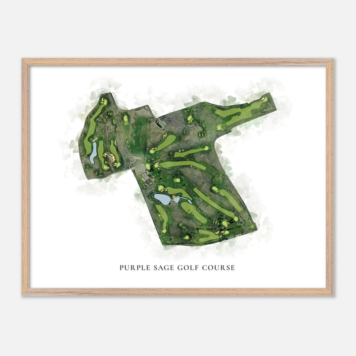 Print of Purple Sage Golf Course Classic Map