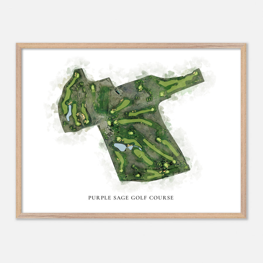 Print of Purple Sage Golf Course Classic Map