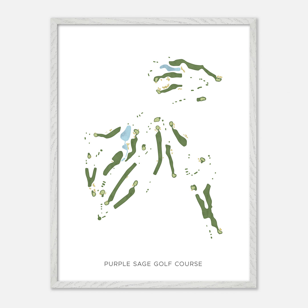 Print of Purple Sage Golf Course Modern Map
