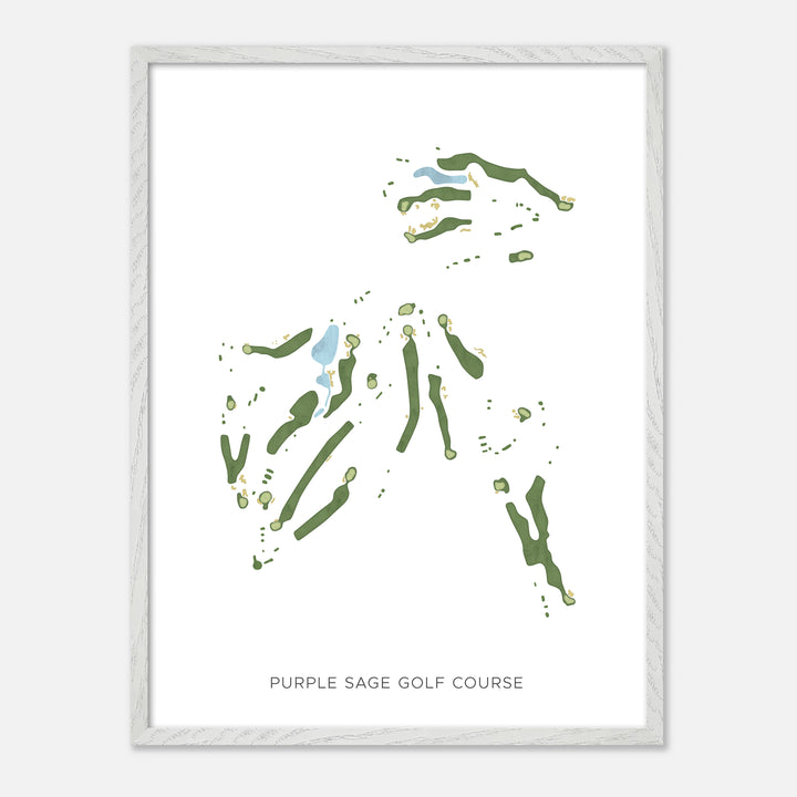 Print of Purple Sage Golf Course Modern Map