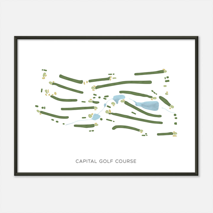 Print of Capital Golf Course Modern Map
