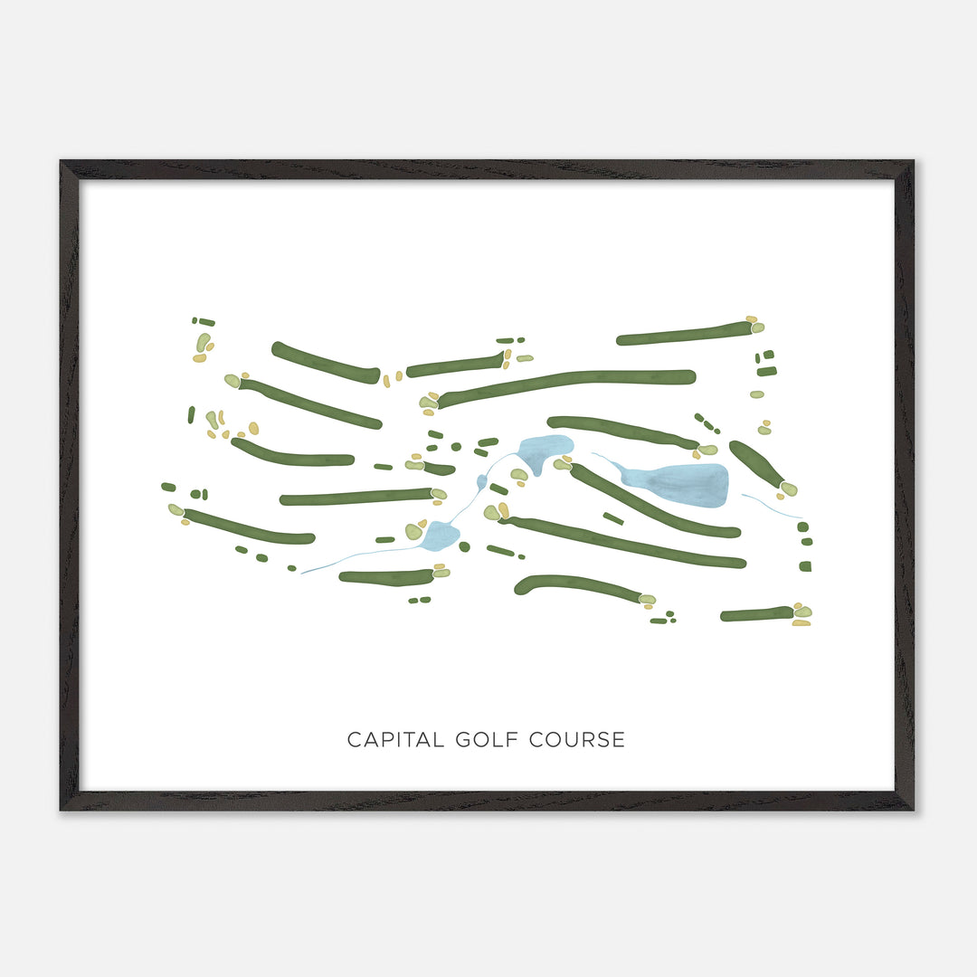 Print of Capital Golf Course Modern Map