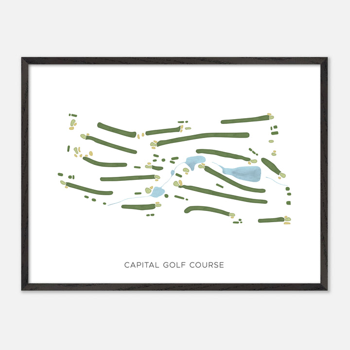 Print of Capital Golf Course Modern Map