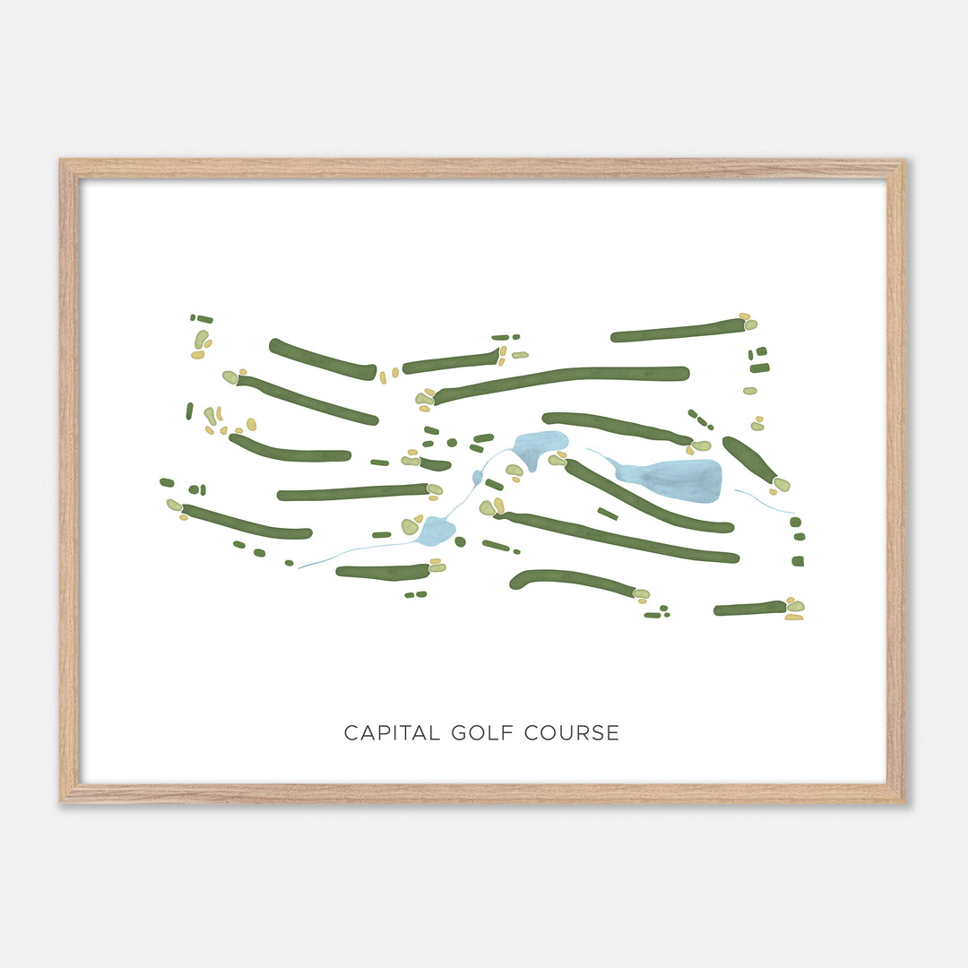 Print of Capital Golf Course Modern Map