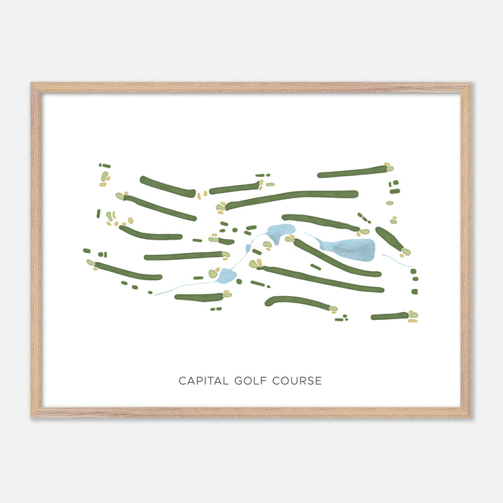 Print of Capital Golf Course Modern Map