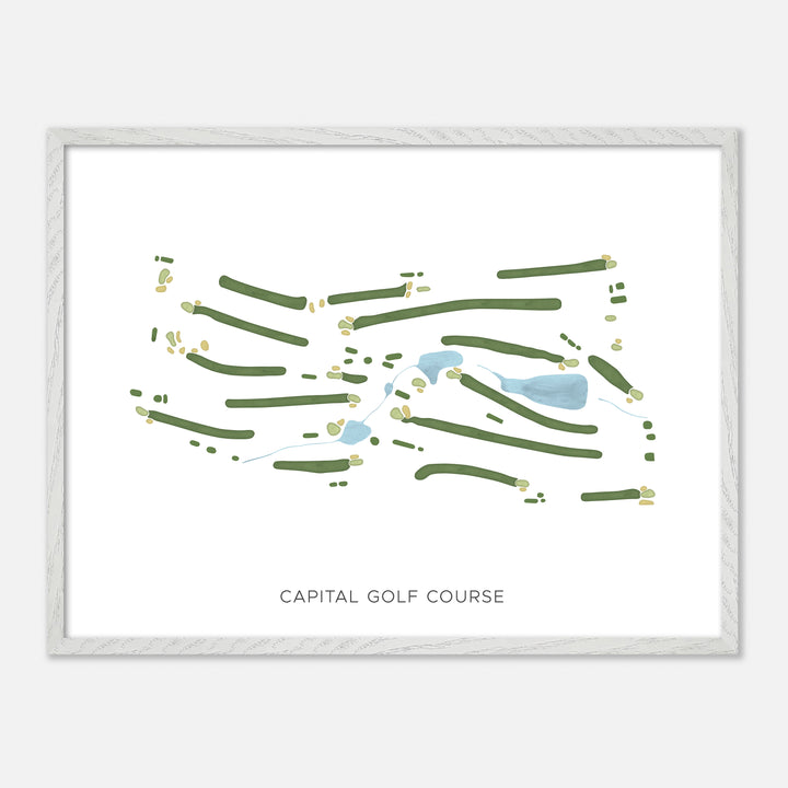 Print of Capital Golf Course Modern Map