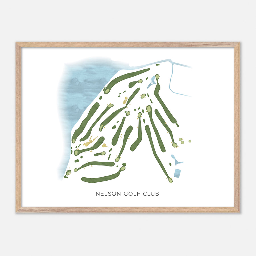 Print of Nelson Golf Club Modern Map
