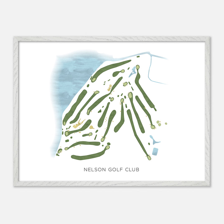 Print of Nelson Golf Club Modern Map