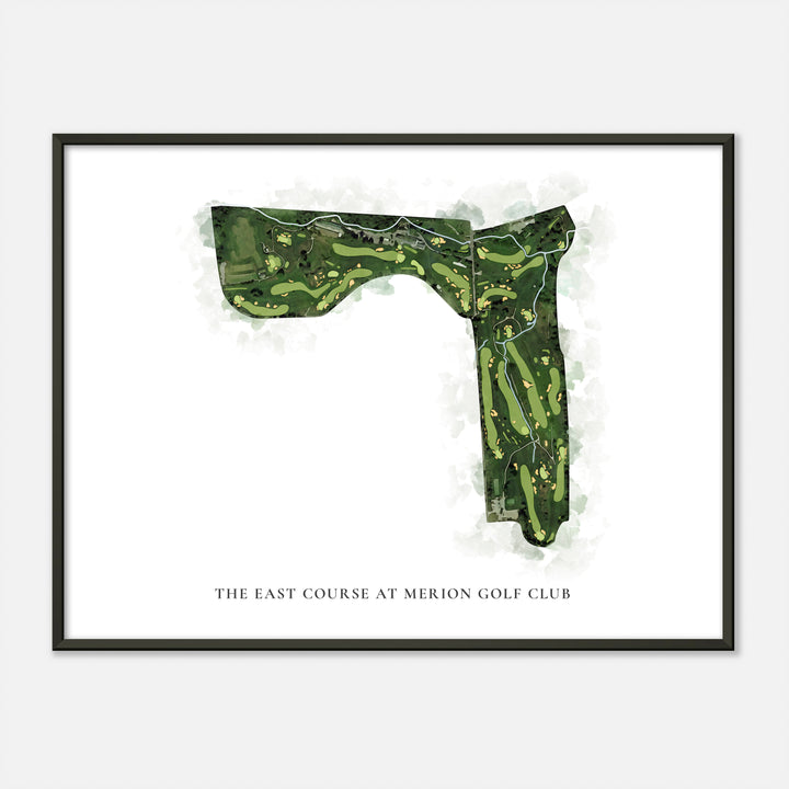 Print of The East Course At Merion Golf Club Classic Map