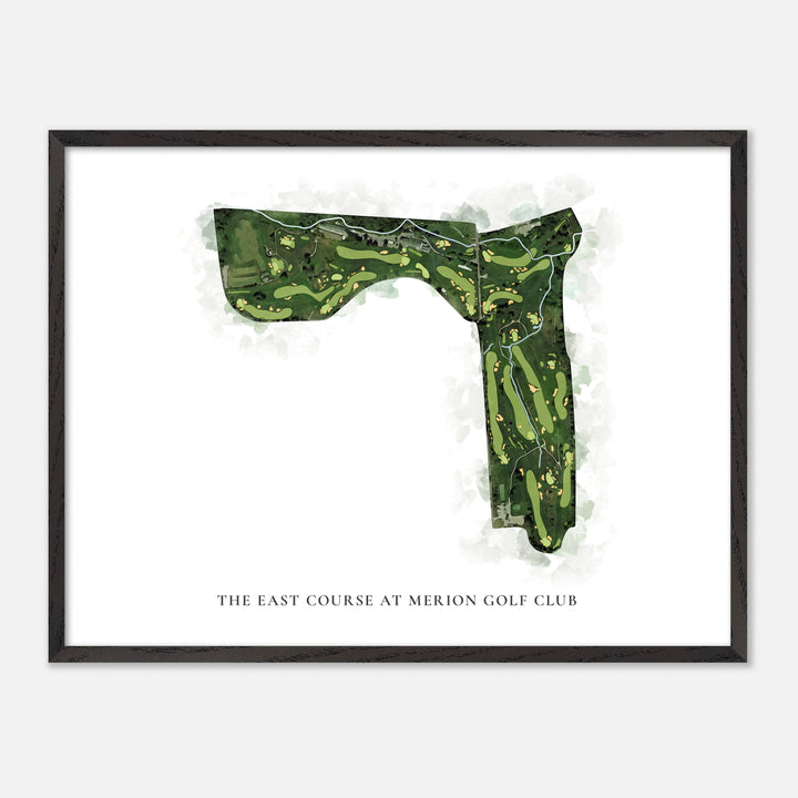 Print of The East Course At Merion Golf Club Classic Map