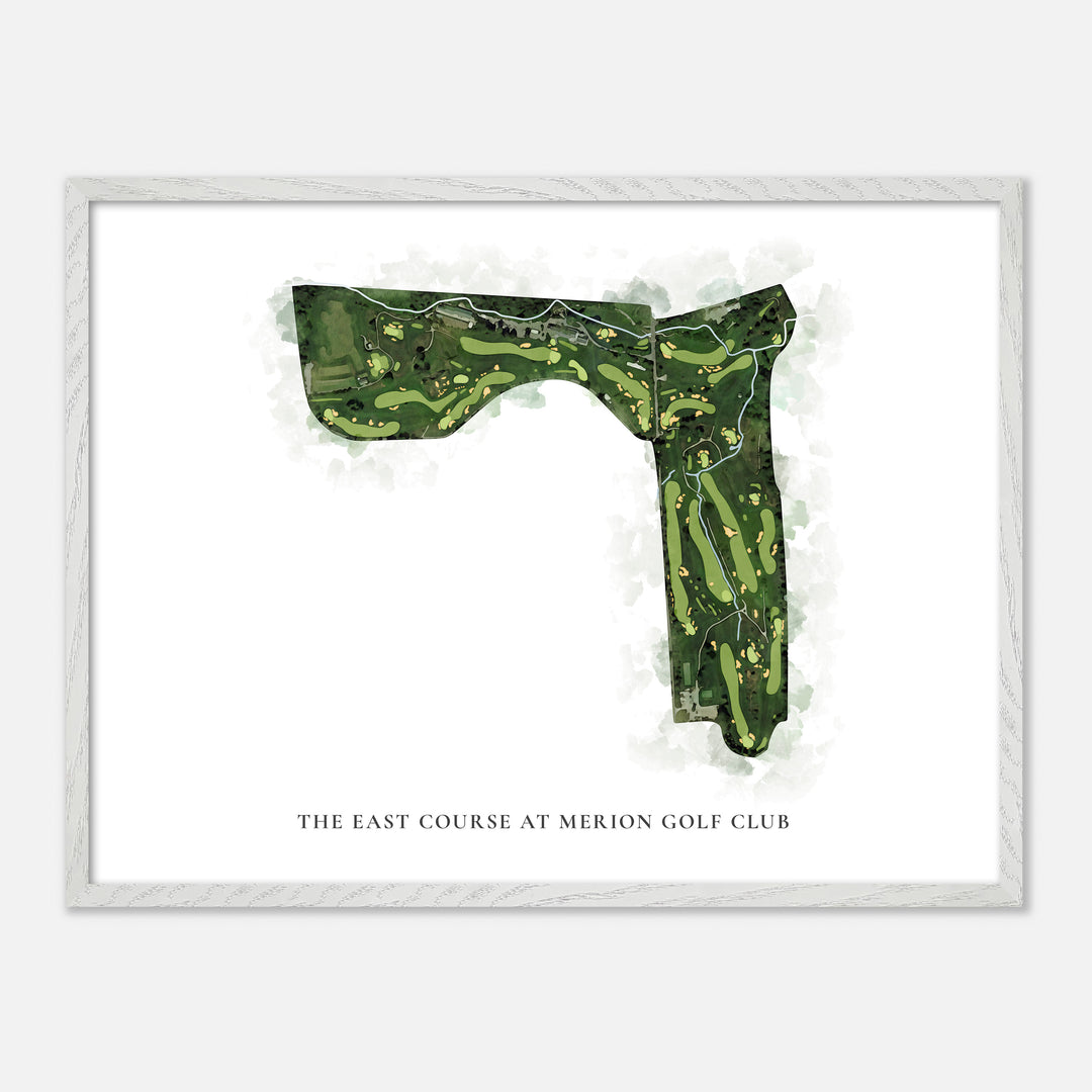 Print of The East Course At Merion Golf Club Classic Map