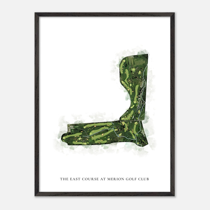 Print of The East Course At Merion Golf Club Classic Map