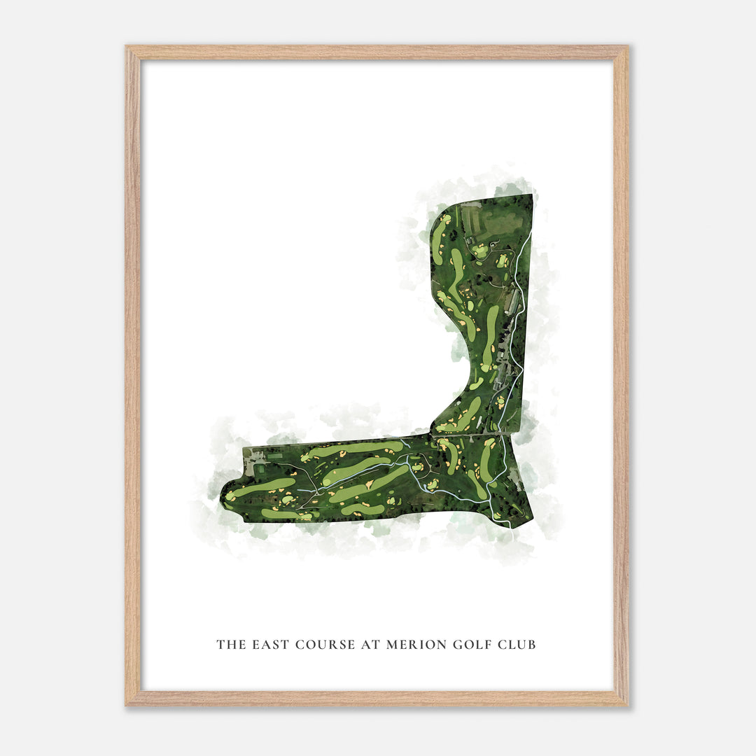 Print of The East Course At Merion Golf Club Classic Map