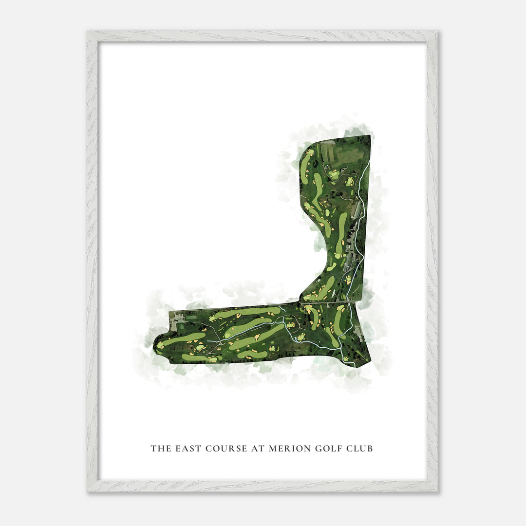 Print of The East Course At Merion Golf Club Classic Map