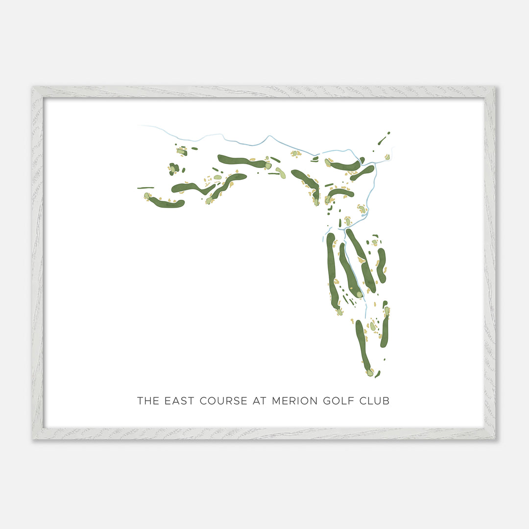 Print of The East Course At Merion Golf Club Modern Map