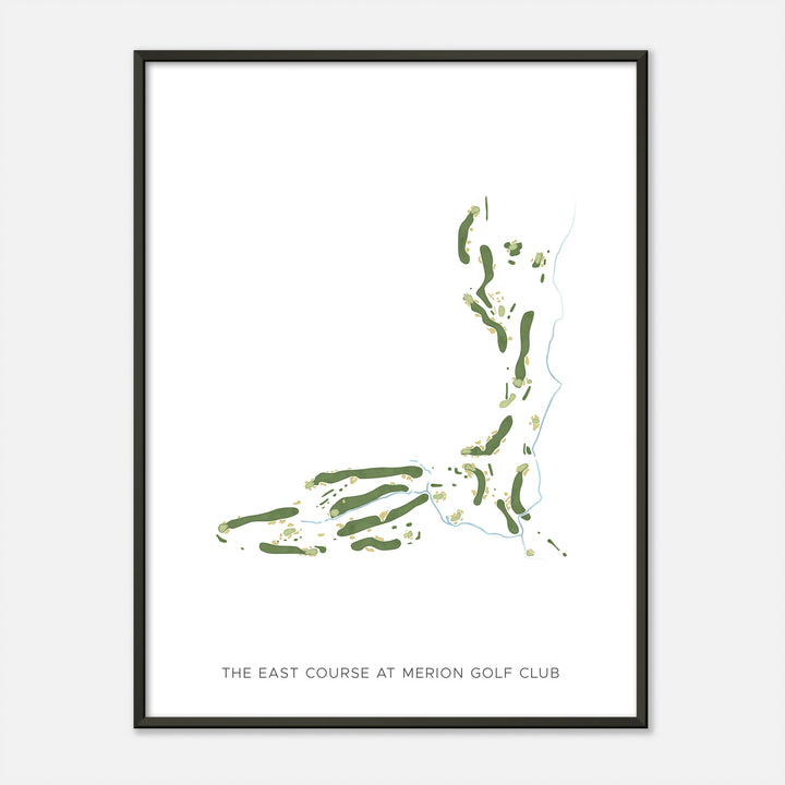 Print of The East Course At Merion Golf Club Modern Map