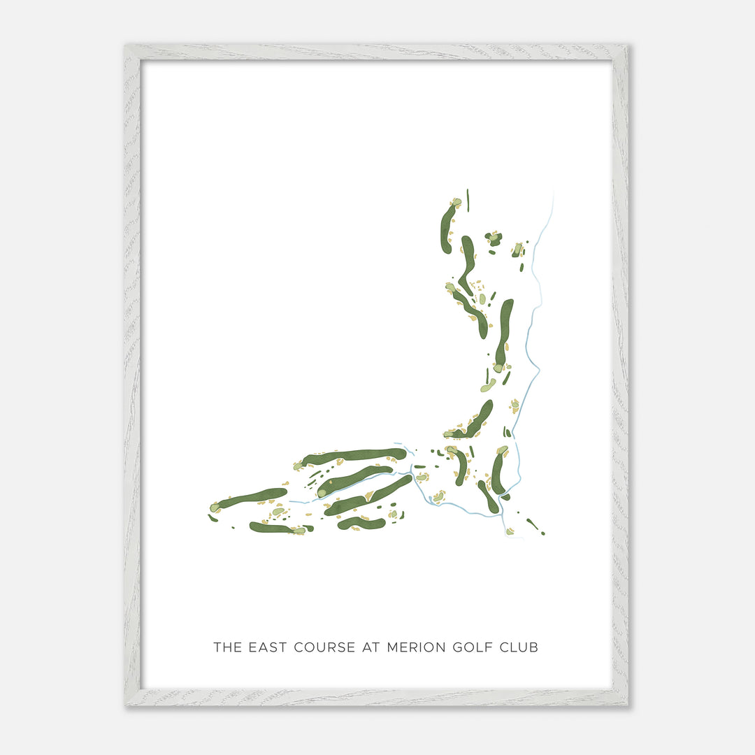 Print of The East Course At Merion Golf Club Modern Map