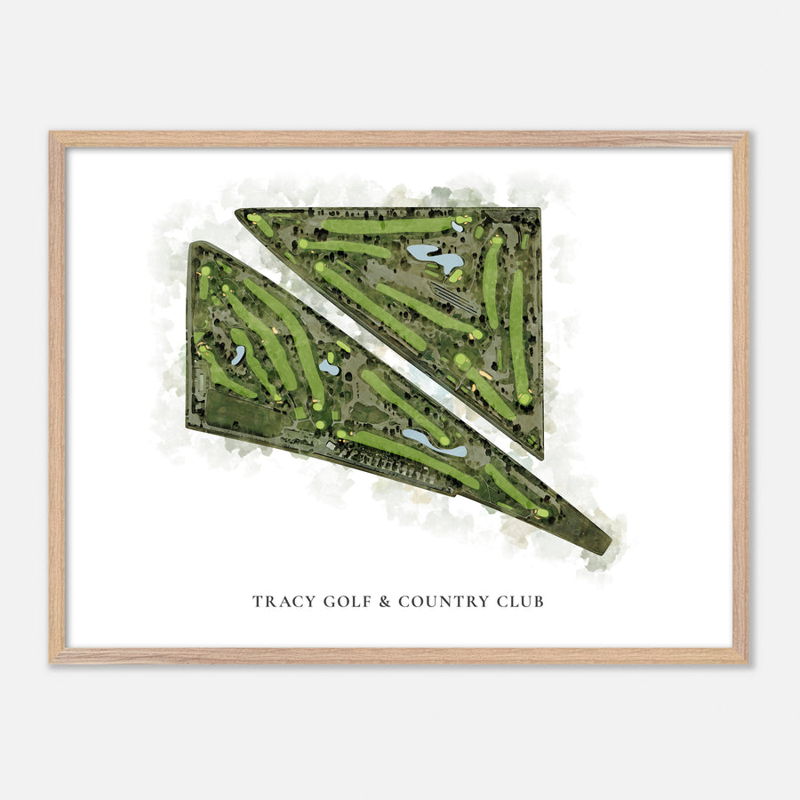 Print of Tracy Golf & Country Club Classic Map