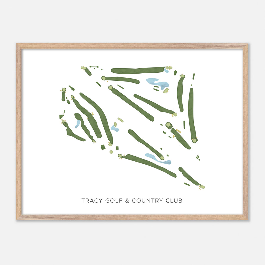 Print of Tracy Golf & Country Club Modern Map
