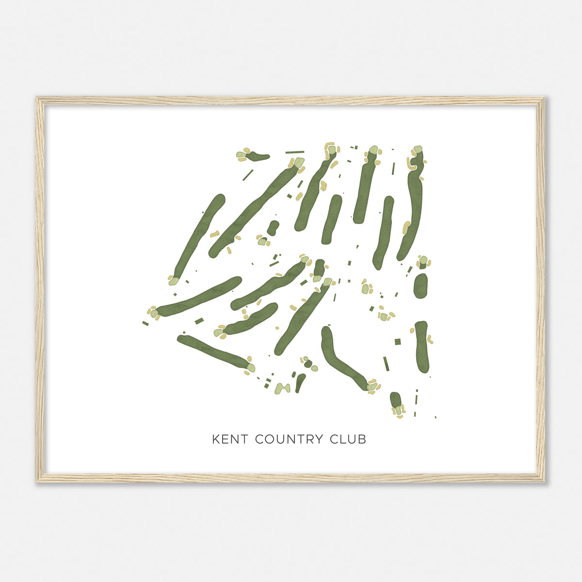 Print of Kent Country Club Modern Map