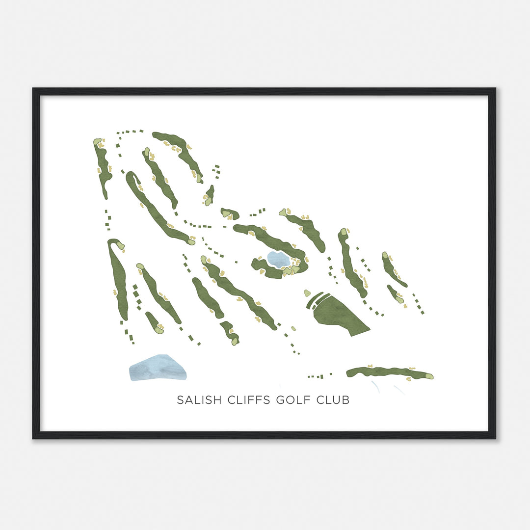 Print of Salish Cliffs Golf Club Modern Map