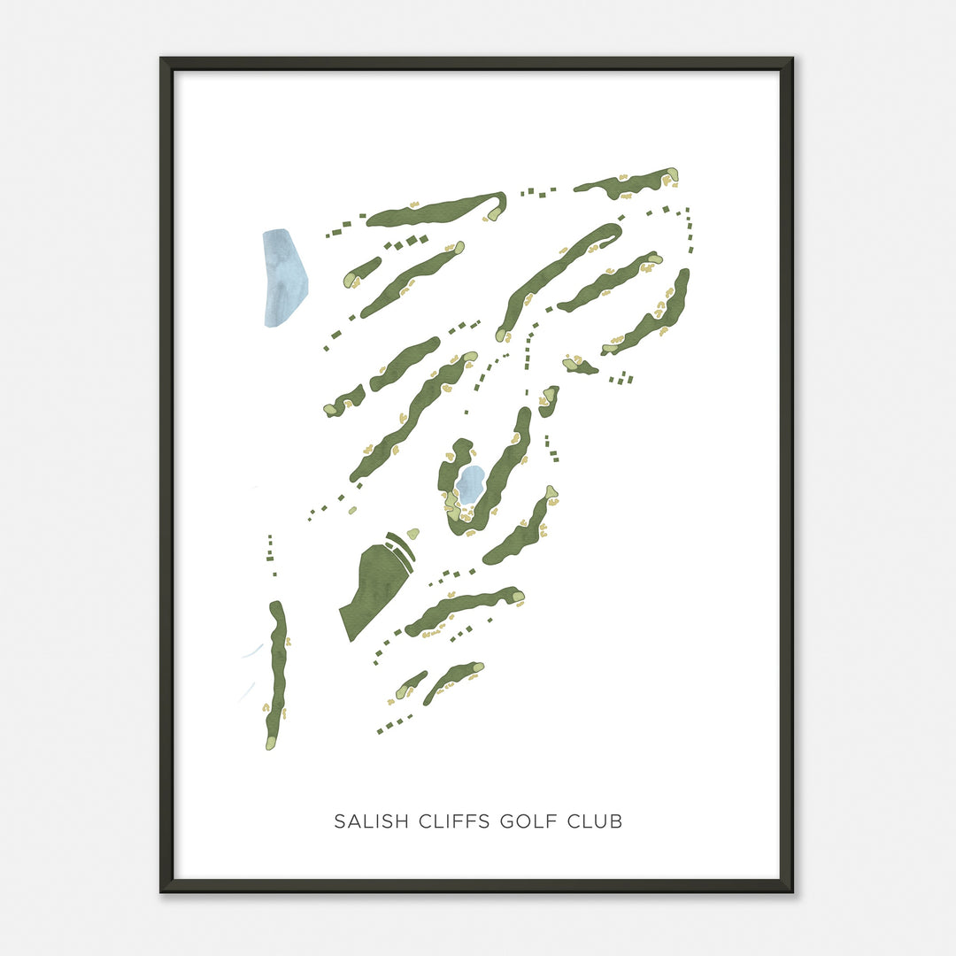 Print of Salish Cliffs Golf Club Modern Map