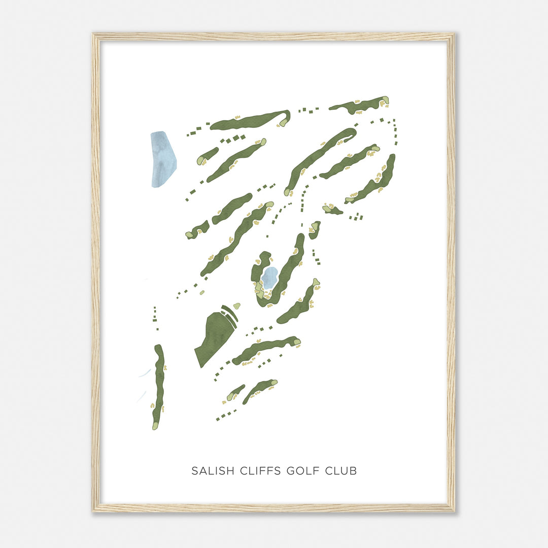 Print of Salish Cliffs Golf Club Modern Map