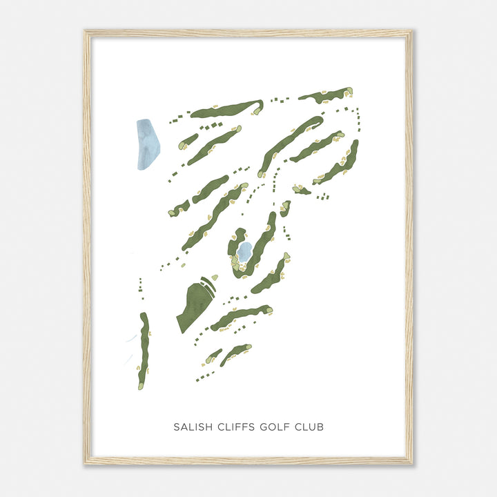 Print of Salish Cliffs Golf Club Modern Map