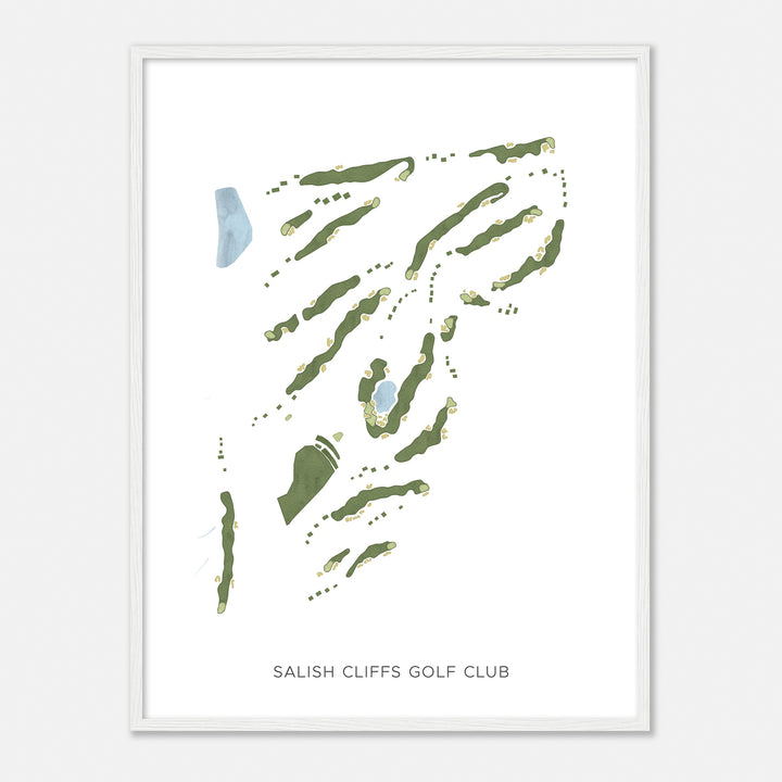 Print of Salish Cliffs Golf Club Modern Map