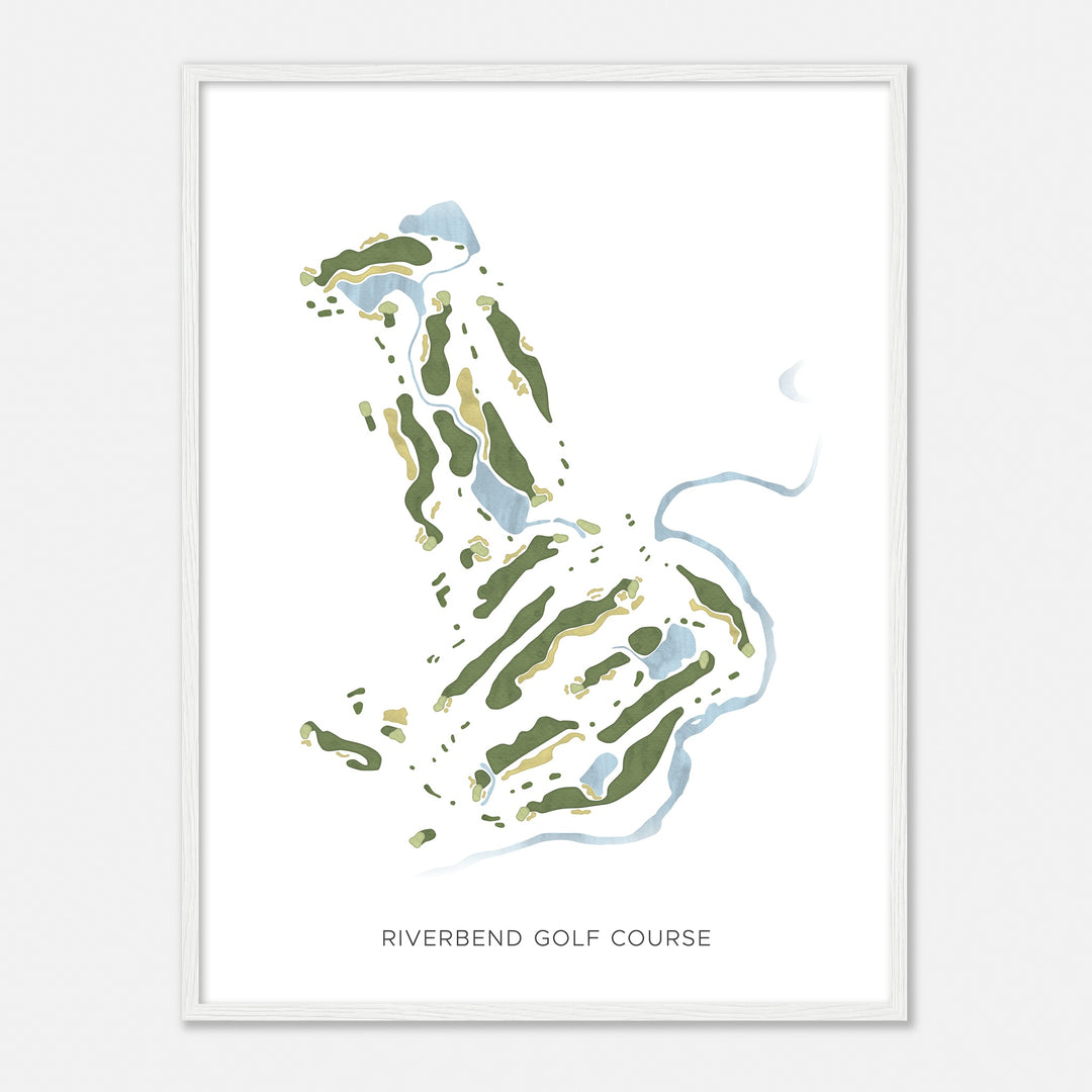 Print of Riverbend Golf Course Modern Map