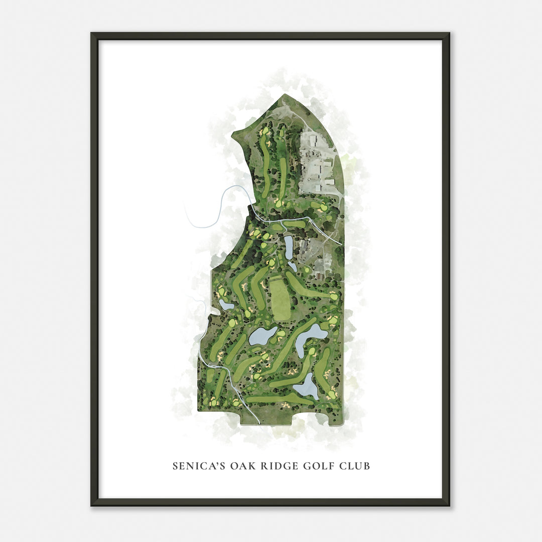 Print of Senica'S Oak Ridge Golf Club Classic Map