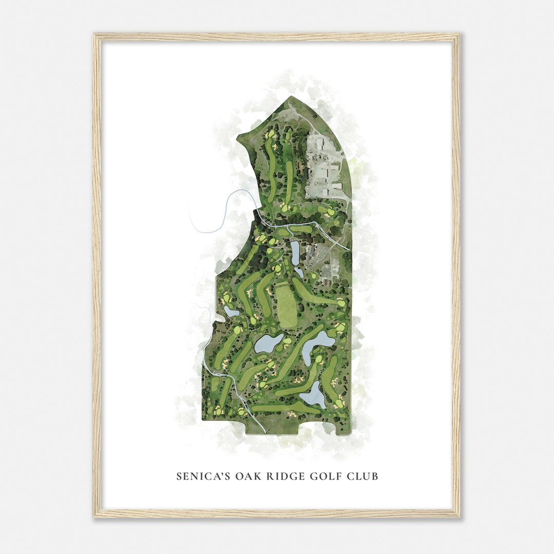 Print of Senica'S Oak Ridge Golf Club Classic Map