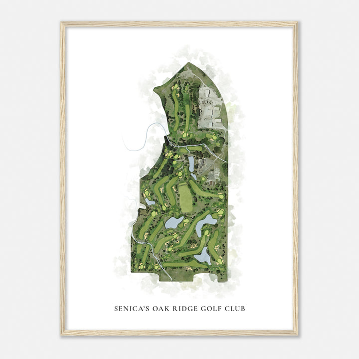 Print of Senica'S Oak Ridge Golf Club Classic Map