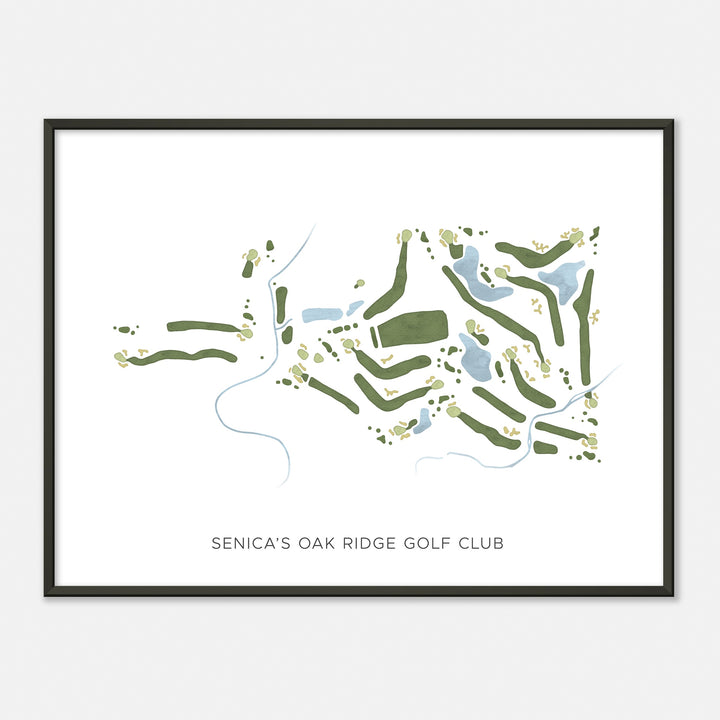 Print of Senica'S Oak Ridge Golf Club Modern Map