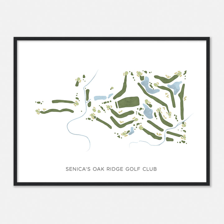 Print of Senica'S Oak Ridge Golf Club Modern Map