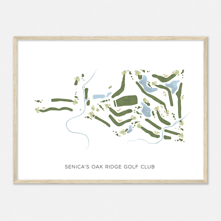 Print of Senica'S Oak Ridge Golf Club Modern Map