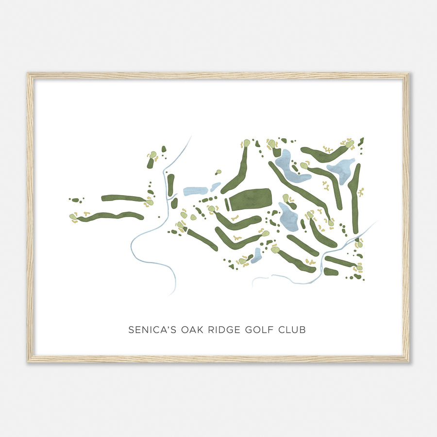 Print of Senica'S Oak Ridge Golf Club Modern Map