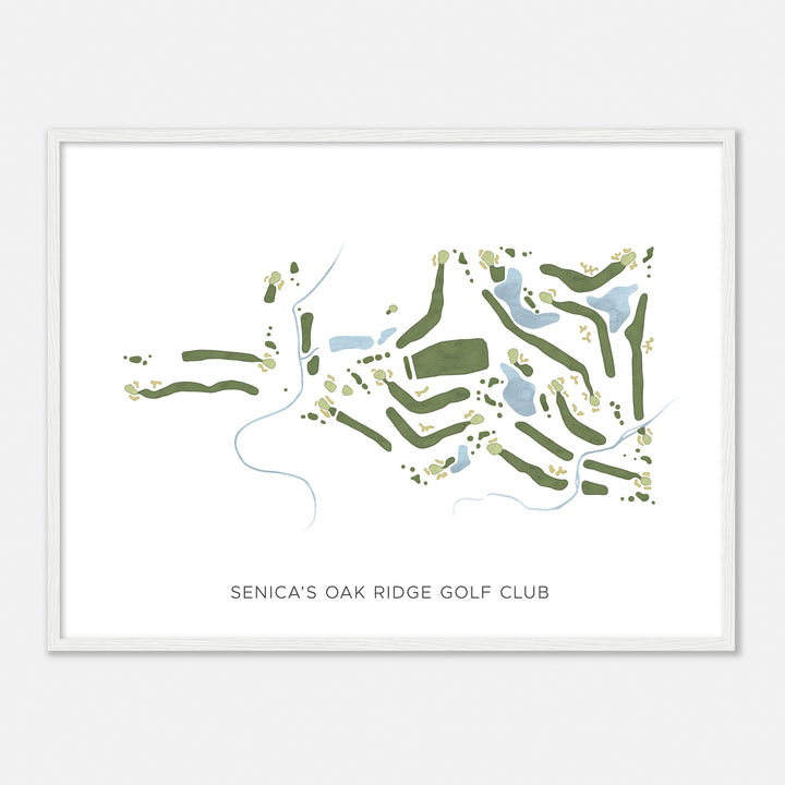 Print of Senica'S Oak Ridge Golf Club Modern Map